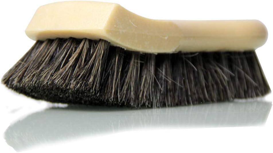 Chemical Guys Long Bristle Horse Hair Leather Cleaning Brush - Leather Brush to Gently Clean Car Interiors, Furniture, Sneakers, Boots, and More - Safe for Natural, Synthetic, Faux, and Pleather