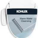 Kohler PureWash E580 Elongated Bidet Toilet Seat, White, Quiet-Close Lid Prevents Slamming, Self-Cleaning Wand, Adjustable Water Pressure with Multiple Cleansing Options