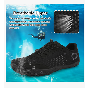 XIHALOOK Water Hiking Shoes for Women Men Barefoot Wide Toe Minimalist Shoes for Beach Swim River Pool Lake Surfing Training, approximately 43