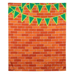 Fabric decoration brick wall print, 7.2"L x 4"W