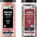 Soeos Himalayan Pink Salt and Rainbow Peppercorn Grinder Refills, 18oz Salt & 8oz Peppercorns, Kosher Seasoning Set for Cooking (13 Ounce (Pack of 2))