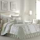 Laura Ashley Home Harper Collection Luxury Ultra Soft Comforter, All Season Premium Bedding Set, Stylish Delicate Design for Home Dcor, Full, Sage (King)