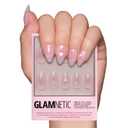Glamnetic Almond Pink  Press On Short Nails With Bow,(30 Nails)