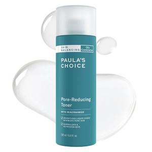 Paula's Choice SKIN BALANCING Pore-Reducing Face Toner with Niacinamide, for Oily Skin & Combination, Minimizes Large Pores, Controls Oil & Shine, Hydrates & Replenishes, Fragrance-Free (6.4 Fl Oz (Pack of 1))