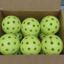 12-Pack Premium Pickleball Balls, 40 Holes Indoor Outdoor Fluorescent Green Balls, USAPA Approved Pickle Ball for Tournament Play Advanced Aerodynamics