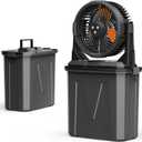 Portable Misting Fan with 9L Tank & 20,000mAh Battery - 3-Speed Outdoor Cooling for Patio, Camping, Golf Cart - 8H Mist, Lightweight 3.7lbs (black)