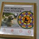 Dog Memorial Suncatcher - Handmade Stained Glass Window Hanging Light Catcher, Customizable Decor for Loss of Pet, Remembrance Ornament for Dog Lovers, Home & Garden Tribute Ornament