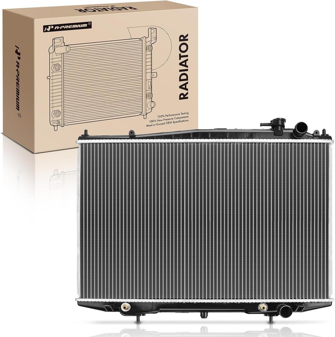 A-Premium Engine Coolant Radiator Assembly w/Transmission Oil Cooler - Compatible with Nissan Models - Frontier 1998-2004 2006-2008 2011-2015 2.4L, Frontier 1999-2004 3.3L, Xterra 2000-2004 2.4L 3.3L