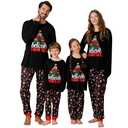 ANGELGGH Family Christmas PJs Matching Sets, Cute Holiday Pajamas Printed Top and Pants, Xmas Jammies for Couples/Men/Women (Youth, 4-5T, Pattern Joy)