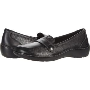 Clarks Women's Cora Daisy Loafers (6.5, Black Tumbled)