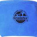 Graintex Nail/Screw Pouch with Clip Suede Leather, Universal Steel Clip for Belt, Riveted for Durability, for Constructors, Electricians, Plumbers, Handyman (Royal Blue)
