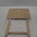 Folding TV Tray Table, Indoor Single Tables for Small Space, Stable Solid Wood Construction Space Saving, 19"" L x W 15"" W x 26"" H (Natural), RT408