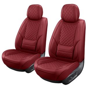 SCOMEE Leather Car Seat Covers Front Automotive Seat Protectors