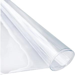 ONEART | Super Clear Multi Purpose PVC Vinyl-12 Gauge Waterproof Transparent Vinyl Sold by Separate Yard, 1 Yard, Material Type: 0.3mm-PVC