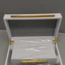 Kingflux White Set of 2pcs Decorative Boxes, Home Storage Boxes Jewelry Organizer, Shelf Orgnizer Box Woment&Men's Accessory Organizer (White)