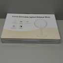 Lighted Makeup Mirror, 3000 mAh Rechargeable Double Sided Magnifying Vanity Mirror with 3 Colors, 1x/10x, 360 Rotation , Brightness Adjustable Magnification Cosmetic Light up Mirror, Women Gift (Nickel)