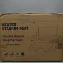 HOPERAN 2pcs Dual-Sided Heated Stadium Seats for Bleachers with Back Support, 3 Levels Heating Stadium Seating for Bleachers Seat with Backrest, 5 Pockets Portable Stadium Chair for Outdoor (21", Black)