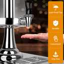 Drink Dispensers for Parties, Cold Beverage Dispenser with Centre Ice Core and Drip Trays, 2.2 Gallon/8L Stainless Steel Drink Dispensers with Stand and Spigot Buffet Cold Drinks and Beer