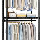 FUTASSI Heavy-Duty Portable Closet, 30"W x 14"D x 76"H, Black, Carbon Steel