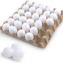 SallyFashion 14 PCS White Plastic Eggs Paintable Fake Eggs for Crafts, Easter Hunts, Basket Fillers, Gift and Party Favor