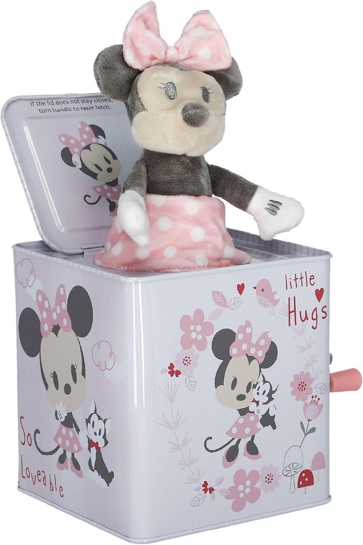 Disney Baby Minnie Mouse Jack-in-The-Box - Musical Toy for Babies- Pink