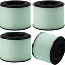 4 Packs BS-08 HEPA Filter Replacement - Compatible with PARTU BS-08 / Clarifion AerClear Air Cleaner Purifier, 3-IN-1 Filtration System of H13 True HEPA Filter & Activated Carbon Filter