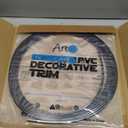 Art3d 20ft Outside Vinyl Corner Trim Peel and Stick for Tile and Wall Edges, Furniture Decoration Black