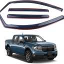 Smoke Black in-Channel Window Visor Window Deflectors Rain Guards Compatible with 2022-2024 Ford Maverick 4-Piece Set