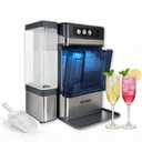 Naner Nugget Ice Makers Countertop 42lbs/Day Large Capacity One-Click Operation Self-Cleaning Portable Ice Maker with A Detachable 3L Water Tank Scoop Included Ice Machine for Home/Kitchen/Office