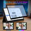 Tablet 14 Inch Android 15 Tablets, 2000*1200 IPS Display Tablets, 256GB Storage(Expand to 2TB) + 36GB,11580 mAh 18W PD Fast Charger, 8 Core CPU,4 Speakers, 5G WiFi, 8+13MP, Tablet with Case - Black