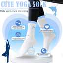 4 x Women Pilates Non Slip yoga socks, ballet sports cherry fitness hospital rehabilitation slipper Socks