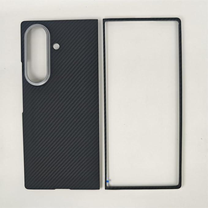Magnetic Aramid Fiber Case with Hinge Cover Compatible with Samsung Galaxy Z Fold 7 - Genuine Real Hard Carbon Fiber hybird Protective case Compatible with Magsafe (E)