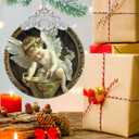 Christmas Decorations Ornaments, Stained Glass Ornament, Christmas Tree Ornaments, 2025 Gift Ornament, Xmas Gift for Friend Family Coworker - Little Angel