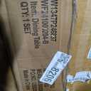 Rectangular retractable dining table, suitable for people aged 6-10, with a wooden black effect of 160-200cm