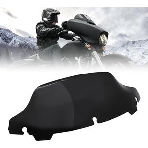 AUTOVIC 7" Black Wave Windscreen Windshield For Harley Touring Electra Street Glide Ultra Limited Trike Tri Glide Ultra Classic FLHT FLHX FLHXS FLHTK 2014-2019