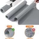Large Silicone Mat, 24"x80" Heat Resistant Mats for Countertop, Dark Gray
