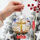 Catholic Cross Gifts: Stained Glass Christian Cross Ornament | Christmas Ornaments (Christmas Tree Decorations), Religious Holiday Decor, Christian Gift, Religious Gift & Xmas Gifts
