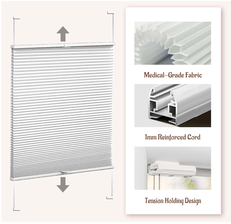 Top Down Bottom Up Cellular Skylight Shades for Ceiling & Door & Window