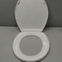 KOHLER 20111-0 Brevia, Slow Close Toilet Seat, Round Toilet Seat, Grip-Tight Bumpers Quick-Attach Hardware, White