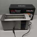 Mueller UltraToast Full Stainless Steel Toaster 4 Slice, Long Extra-Wide Slots for Bagels and Waffles, 6 Browning Levels, LED Display, Cancel/Defrost/Reheat Functions & Removable Tray, Kitchen Gadgets