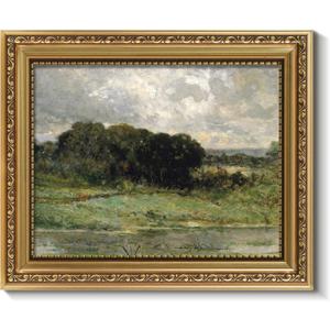 ARPEOTCY Vintage Gold Framed Wall Art, Swale Land Scenery Retro Paintings, 8x10 inch Small Canvas Prints Artwork with Antique Frame, Victorian Wall Picture Decor for Room Gallery Living Room Shelf