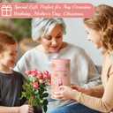 70th Birthday Gifts for Women, Vintage 1955 Wine Glass with Pink Floral Gift Box, Turning 70 Wine Gifts for Her, Funny Present for Wife, Sister, Mom, Daughter, Friends, 16oz