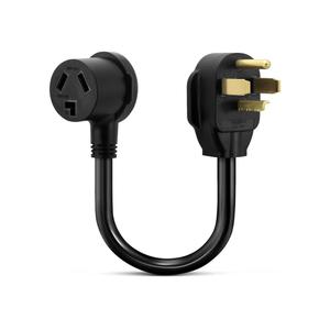 1.5FT 3 Prong to 4 Prong Dryer Adapter, 4 Prong to 3 Prong Dryer Adapter, NEMA 14-30P Male to 10-30R Female, Dryer Cord Adapter 4 to 3 Prong, STW 10AWG, 30A, 250V