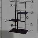 LINZINAR Plant Stand Indoor 4 Tier 5 Potted Multiple Plant Shelf Stands for Garden Corner Balcony Living Room