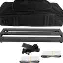 FLEXMAN Guitar Pedal Board, Portable Large Guitar Effect Pedalboard Accessory, Aluminum Alloy Guitar Guitar Effects Pedal Board with Bag (PB 2)