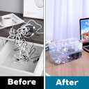 4 Pcs Cord Organizer Box, 8 x 4 x 2 Inch Small Clear Plastic Cable Organizer Box with Lid 6 Compartments Cord Boxs for Home, Office, Desktop Organization