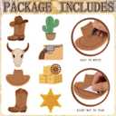 Eaasty 24 Pcs 720 Sheets Western Sticky Notes 8 Shaped Memo Pads for Teacher Student Supplies Cute Office Desk Western Party Favors Supplies Refrigerator Decor