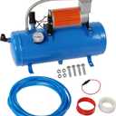 JDMSPEED New 150PSI DC 12V Air Compressor with 6 Liter Tank 1.6 Gallon For Train Horns Motorhome Tires