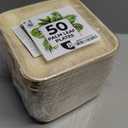 Palm Leaf Plate Bamboo Paper Plates Disposable 8 Inch Bulk Party Pack Eco Compostable Biodegradable Wooden Plate Best Alternative to Plastic Paper Plates (50 Pc)