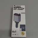 [2025 Compact] Bluetooth 5.3 Car Adapter, FM Transmitter Bluetooth Car Charger, 4 in 1 Retractable Car Charger for Phone, USB C Fast Charging Adapter for RV SUV Truck, iPhone 17/16/15/14